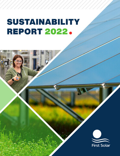 Thumbnail First Solar
 Sustainability Report 2022
