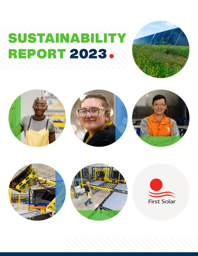 Thumbnail First Solar
 Sustainability Report 2023