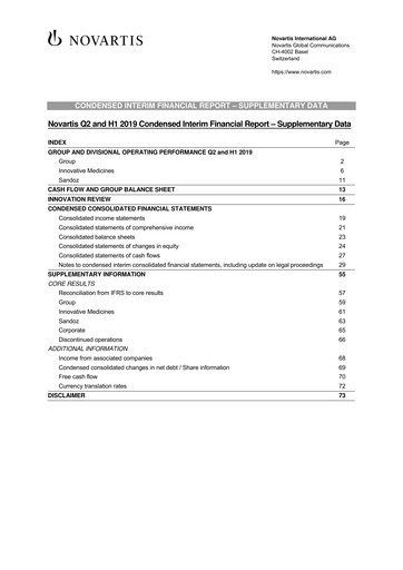 Thumbnail Novartis Half-year Report 2019-h1
