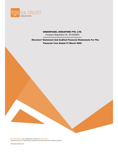 Vorschaubild Greenpanel Industries
 Finanzmitteilung 2019-2020