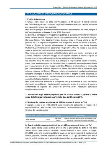 Miniature Hera Group Rapport annuel 2016