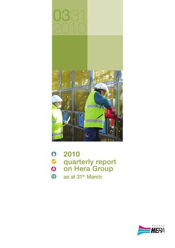 Thumbnail Hera Group Quarterly Report 2010-q1