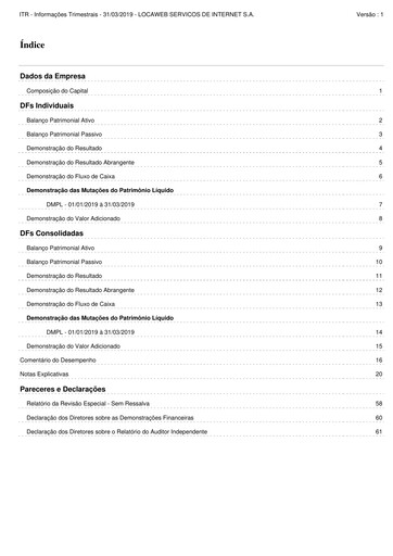 Thumbnail Locaweb Quarterly Report 2019-q1