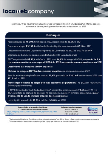 Thumbnail Locaweb Quarterly Report 2022-q3