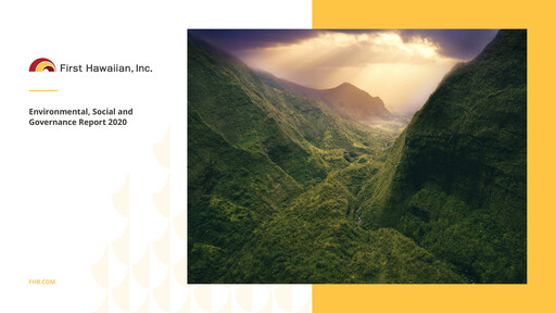 Thumbnail First Hawaiian Bank
 ESG Report 2020