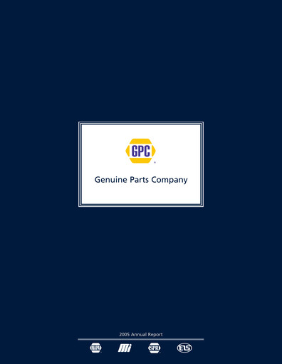 Miniature Genuine Parts Company
 Rapport annuel 2005