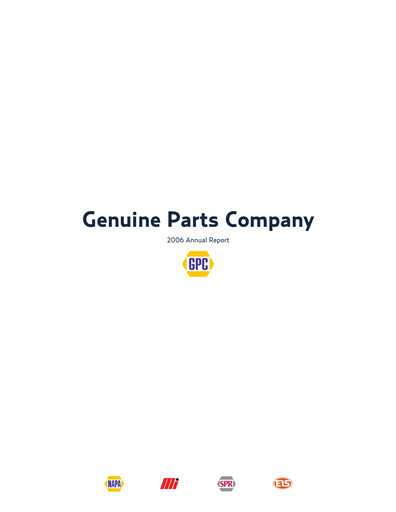 Miniature Genuine Parts Company
 Rapport annuel 2006
