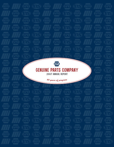 Miniature Genuine Parts Company
 Rapport annuel 2007