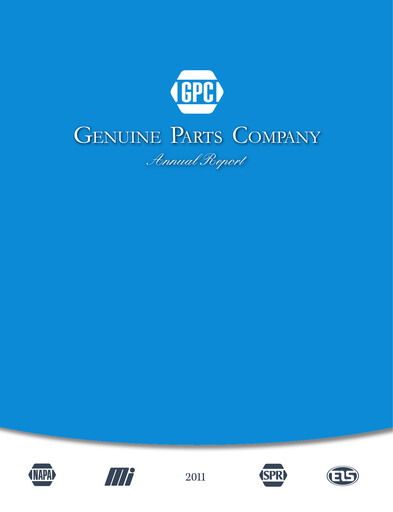 Miniature Genuine Parts Company
 Rapport annuel 2011