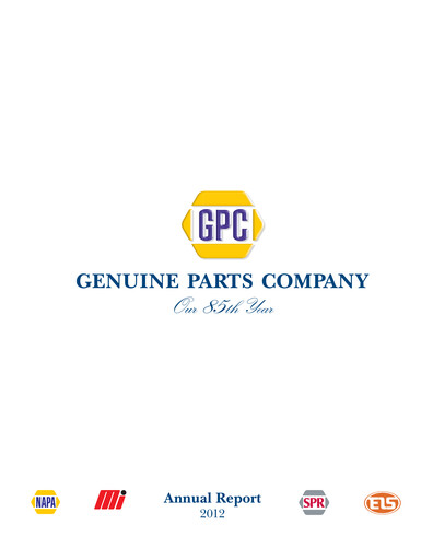 Miniature Genuine Parts Company
 Rapport annuel 2012