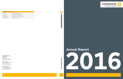 Thumbnail Commerzbank Annual Report 2016