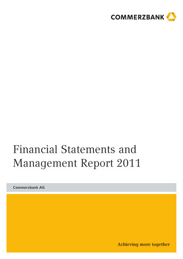 Thumbnail Commerzbank Financial Statement 2011
