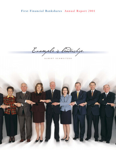 Thumbnail First Financial Bankshares Annual Report 2001