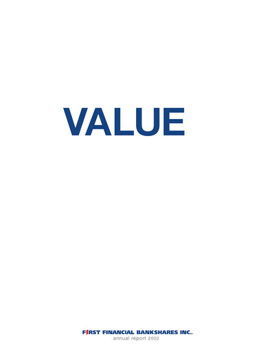 Thumbnail First Financial Bankshares Annual Report 2002
