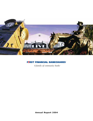 Thumbnail First Financial Bankshares Annual Report 2004