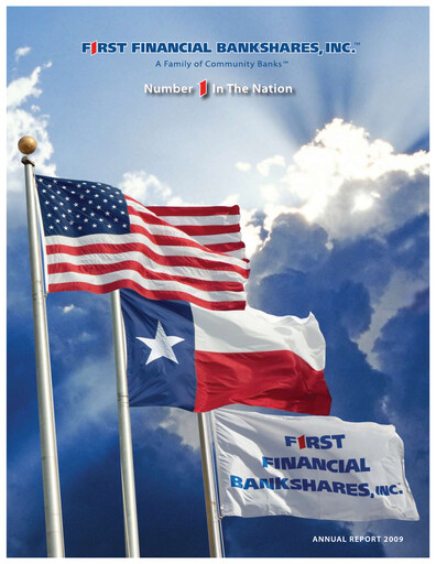 Thumbnail First Financial Bankshares Annual Report 2009