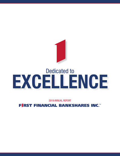 Thumbnail First Financial Bankshares Annual Report 2019