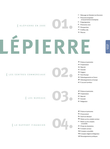 Thumbnail Klépierre Annual Report 2000