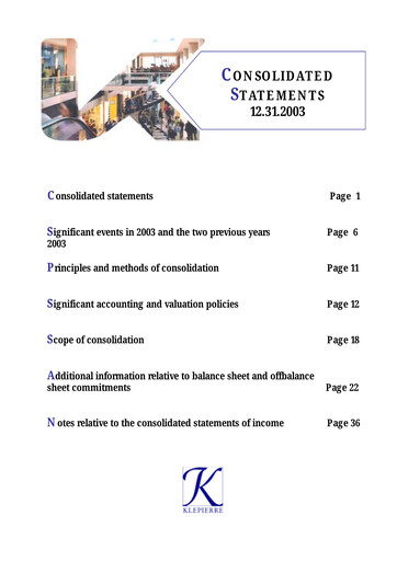 Thumbnail Klépierre Financial Statement 2003
