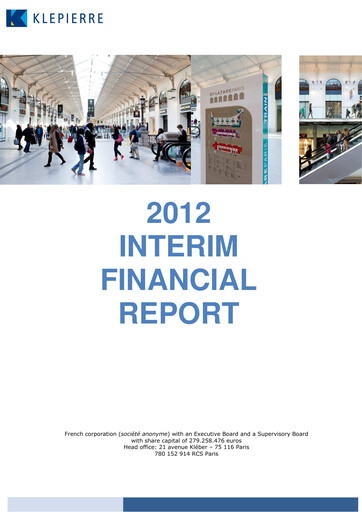 Thumbnail Klépierre Half-year Report 2012-h1