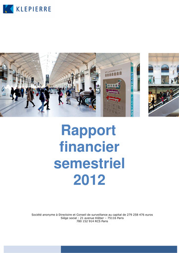 Thumbnail Klépierre Half-year Report 2012-h1