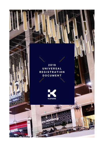 Thumbnail Klépierre Universal Registration Document 2019