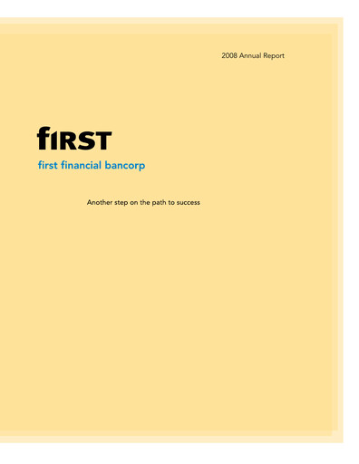 Thumbnail First Financial Bank
 Annual Report 2008