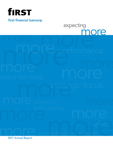 Thumbnail First Financial Bank
 Annual Report 2011