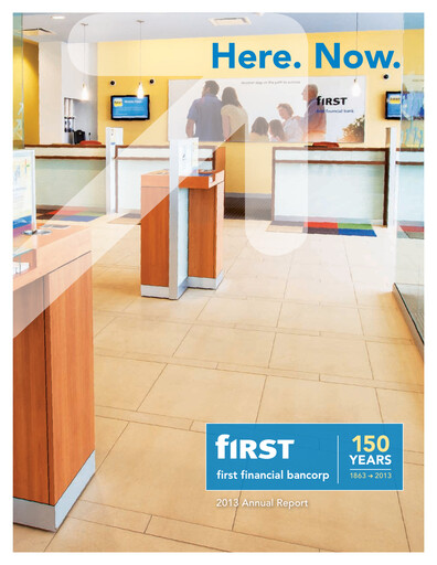 Thumbnail First Financial Bank
 Annual Report 2013