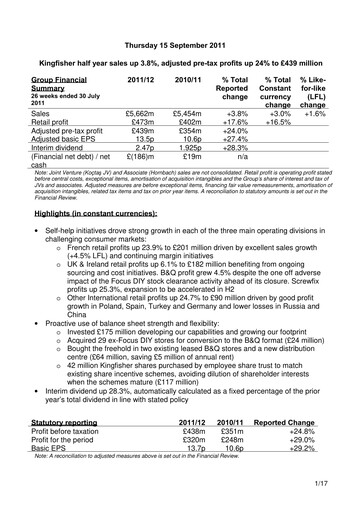 Thumbnail Kingfisher Half-year Report 2011-2012-h1