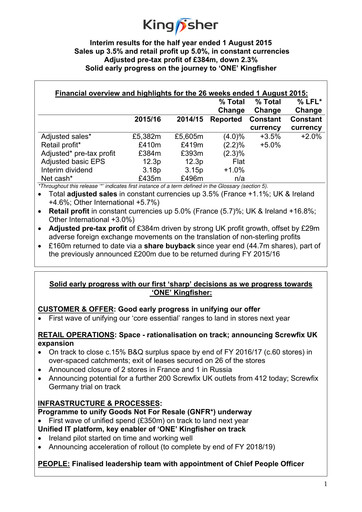Thumbnail Kingfisher Half-year Report 2015-2016-h1