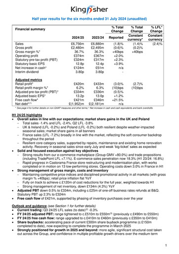 Thumbnail Kingfisher Half-year Report 2024-2025-h1