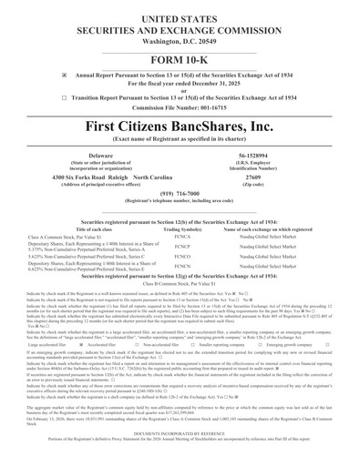 Thumbnail First Citizens BancShares
 Annual Report 2025