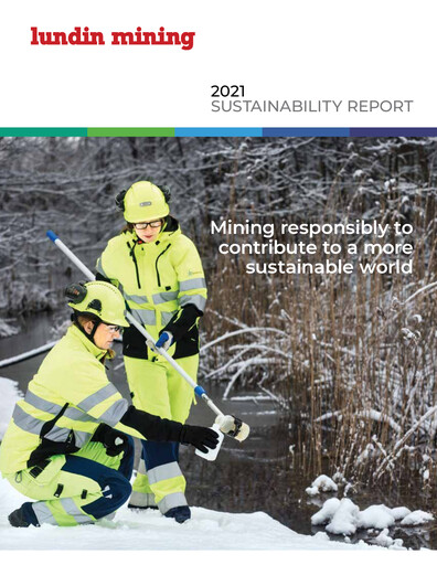 Thumbnail Lundin Mining
 Sustainability Report 2021