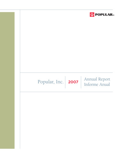 Miniature Popular, Inc. (Banco Popular de Puerto Rico) Rapport annuel 2007