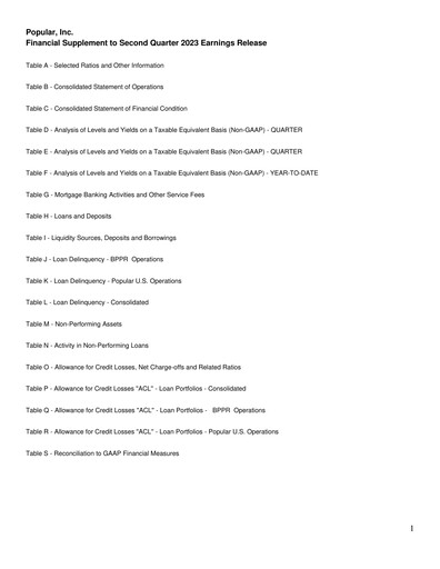 Thumbnail Popular, Inc. (Banco Popular de Puerto Rico) Quarterly Report 2023-q2