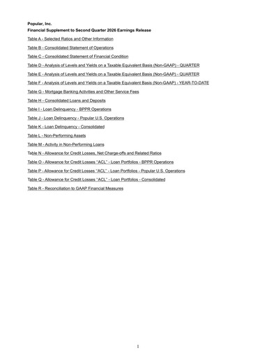 Thumbnail Popular, Inc. (Banco Popular de Puerto Rico) Quarterly Report 2026-q2
