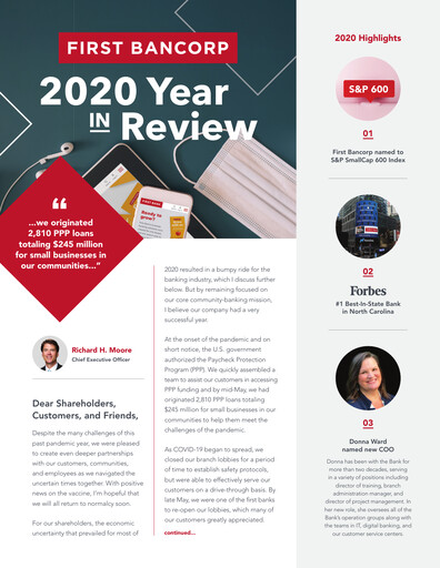 Vorschaubild First Bancorp
 Jahresbericht 2020