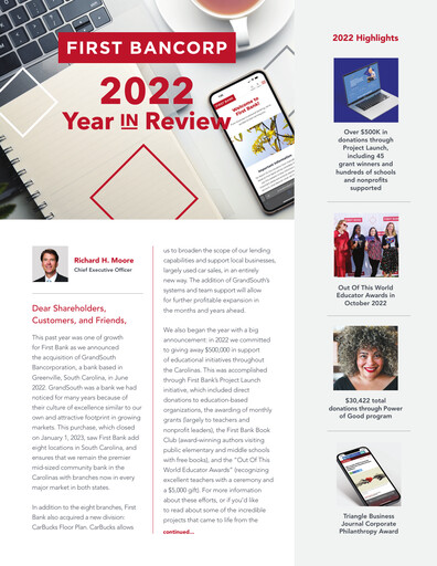 Vorschaubild First Bancorp
 Jahresbericht 2022