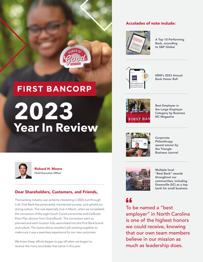 Vorschaubild First Bancorp
 Jahresbericht 2023