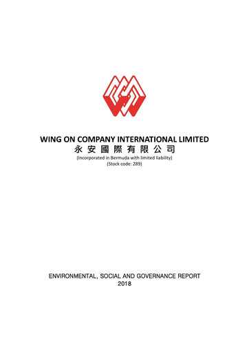 Miniature Wing On Company International Rapport ESG 2018