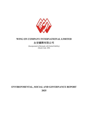 Thumbnail Wing On Company International ESG Report 2025