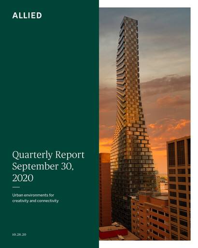 Thumbnail Allied Properties REIT Quarterly Report 2020-q3