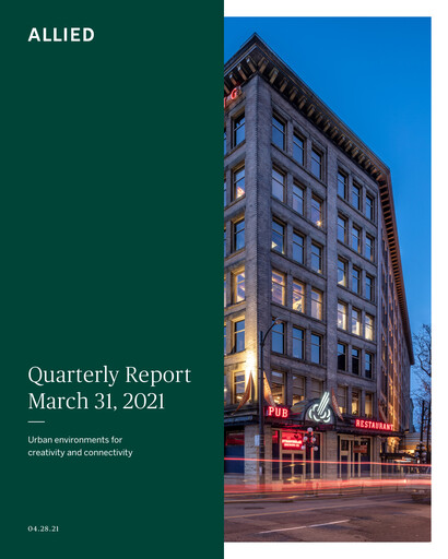 Thumbnail Allied Properties REIT Quarterly Report 2021-q1