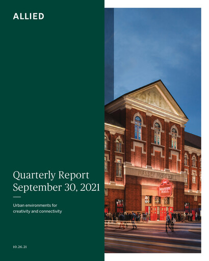 Thumbnail Allied Properties REIT Quarterly Report 2021-q3