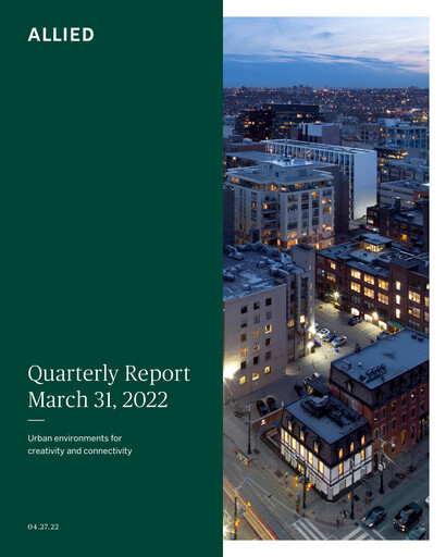 Thumbnail Allied Properties REIT Quarterly Report 2022-q1