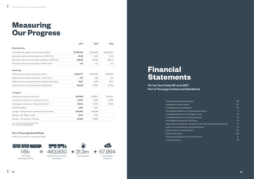 Thumbnail Port of Tauranga Financial Statement 2017