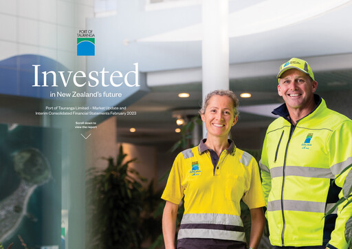 Thumbnail Port of Tauranga Half-year Report 2023-h1
