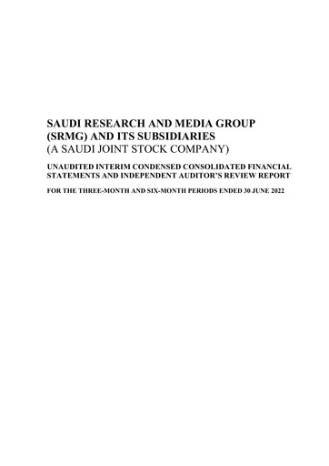 Thumbnail Saudi Research and Media Group Financial Statement 2022-h1