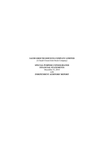 Thumbnail Saudi Ground Services Company Financial Statement 2014